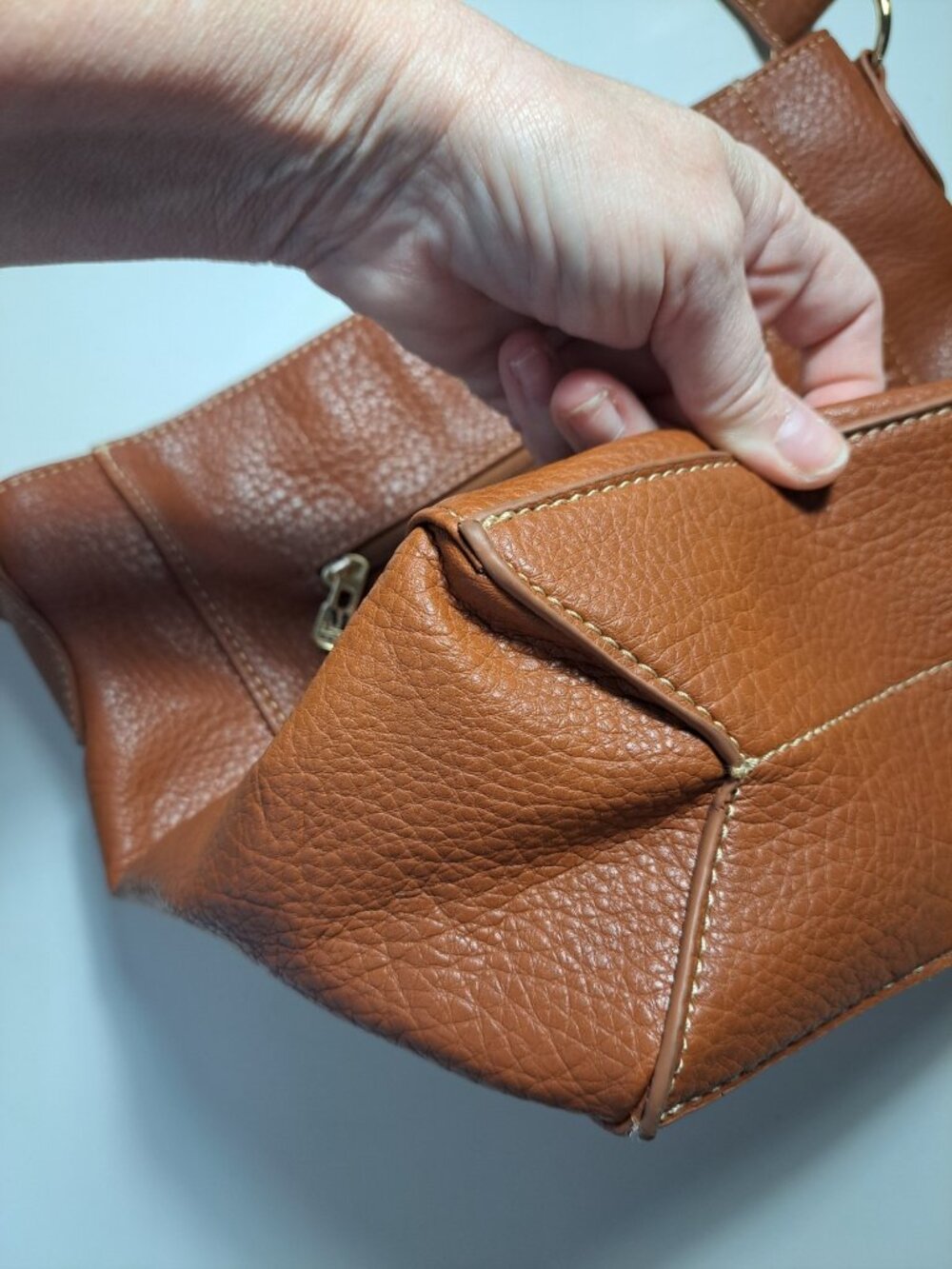 Montana West Select Pebbled Leather Hobo Shoulder Bag Purse Gold Hardware Brown - Picture 7 of 16